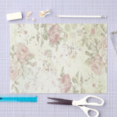 Shabby Chic Roze Roos Bloemig Tissuepapier (Craft)