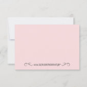 Shabby Chic roze Roses Hartelijk dank Notitiekaartje (Achterkant)