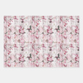 Shabby Chic roze Roses Inpakpapier Vel (Voorkant 3)