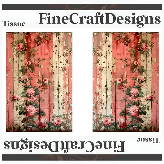 Shabby Chic  Roze Rozen Decoupage L&R 164 Tissuepapier