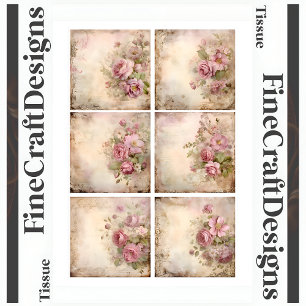 Shabby Chic Roze Rozen Mixed Set (A1R) Decoupage Tissuepapier