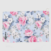 Shabby Chic Roze  Rozen Patroon Golfhanddoek (Horizontaal)
