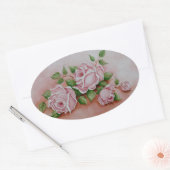 Shabby Chic  Roze Rozen Stickers (Envelop)