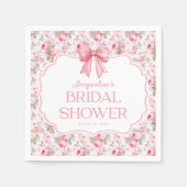 Shabby Chic Roze Strik Bruidsdouche Servet (Voorkant)