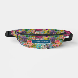 shabby chic rozen blauw roze motief heuptasje