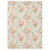 Shabby Chic  Rozen Bloemenmonogram Klembord (Achterkant)
