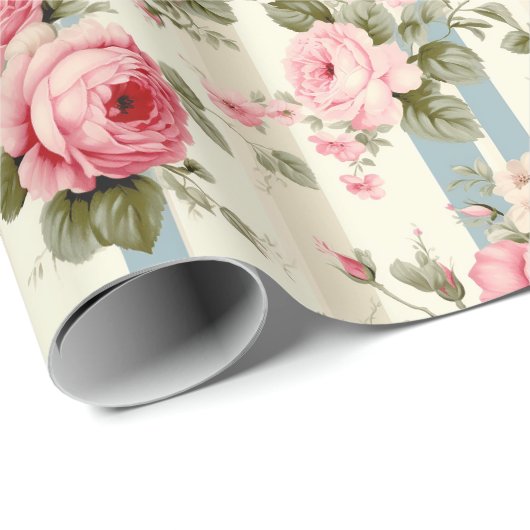 Shabby Chic  Rozen Cadeaupapier (Rol Hoek)