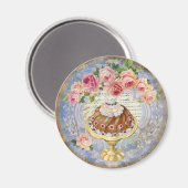  Shabby Chic Rozen & Cake Franse Patisserie Magneet (Voorkant / Achterkant)