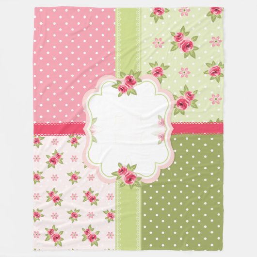 shabby chic rozen deken (Voorkant)