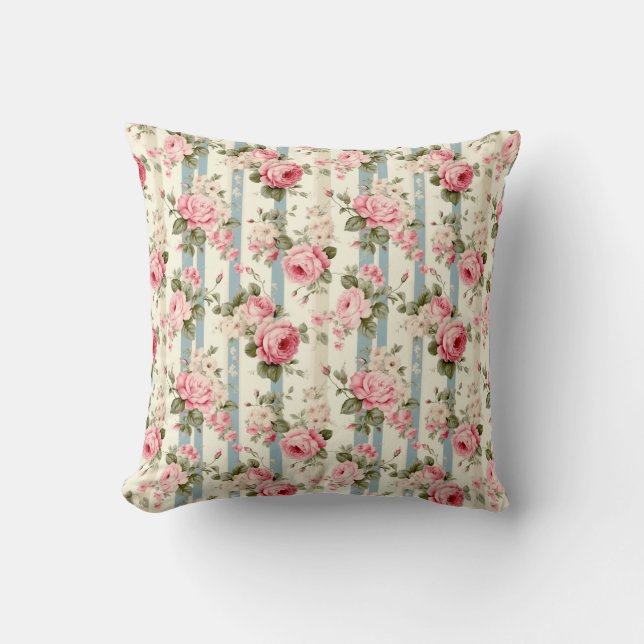 Shabby Chic  Rozen Kussen (Voorkant)