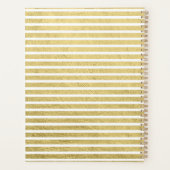 Shabby Chic  Rozen & Modern Gold Stripes Planner (Achterkant)