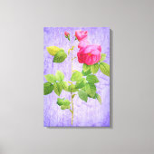  Shabby Chic Rozen op Lila Canvas Afdruk (Voorkant)