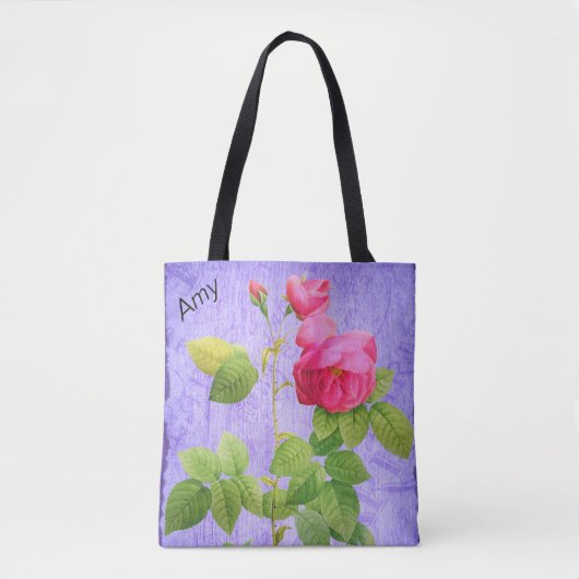  Shabby Chic Rozen op Lila Draagtas (Voorkant)