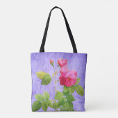  Shabby Chic Rozen op Lila Draagtas (Achterkant)