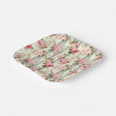 Shabby Chic Rozen Papieren Bordje (Gebogen)