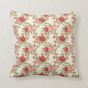 Shabby Chic Rozen Patroon Kussen