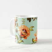 Shabby Chic Rozen Pattern Koffiemok (Voorkant links)