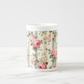 Shabby Chic Rozen Porselein Kop (Voorkant)
