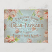 Shabby chic rozen roos typo briefkaart (Voorkant)