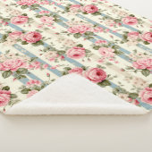 Shabby Chic  Rozen Sherpa Deken (3/4)