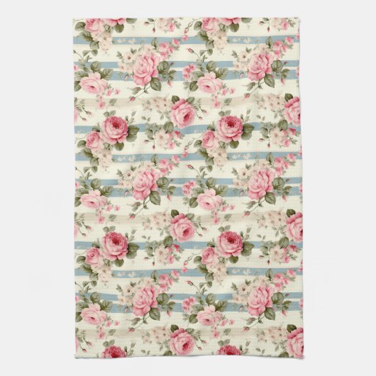Shabby Chic Rozen Theedoek (Verticaal)