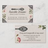 shabby-chic runcible spoon chef catering visitekaartje (Voorkant / Achterkant)