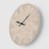 Shabby Chic Rustic Beige Tan Large Clock Grote Klok (Hoek)