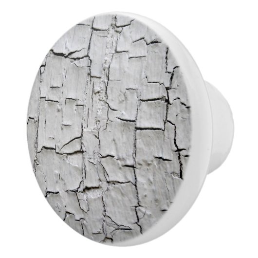 Shabby Chic Rustic Country Grey Distsed Texture Keramische Knop (Rechts)