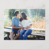 Shabby Chic Rustic Floral Baby shower Dank u Briefkaart (Achterkant)