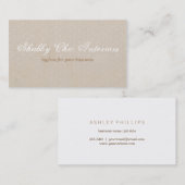 Shabby Chic Rustic Kraft & Polka Dot Visitekaartje (Voorkant / Achterkant)