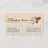 Shabby Chic Rustic Wood,  kant en doder Visitekaartje (Achterkant)