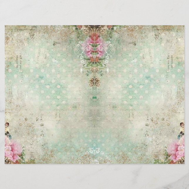  Shabby Chic Scrapbook Paper (Voorkant)