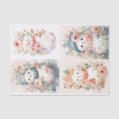 Shabby Chic Sneeuwman Collage 1 Decoupage papier (Voorkant)