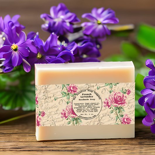 Shabby Chic Soap Band Uitnodigingen Wikkel