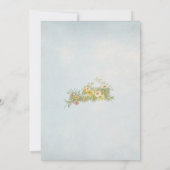 Shabby Chic Spring Baby shower de lapin Invitation (Dos)