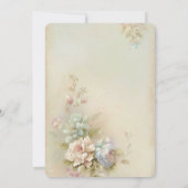 Shabby Chic Spring Baby shower de lapin Invitation (Dos)