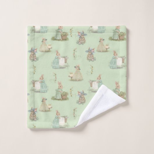Shabby Chic Spring Rabbit (Gant de toilette)