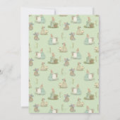 Shabby Chic Spring Rabbit Baby shower Kaart (Achterkant)