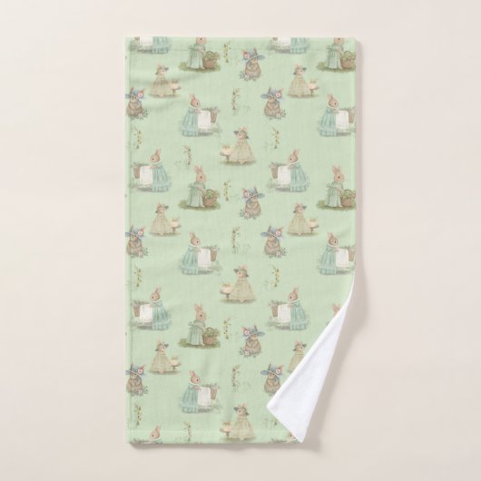 Shabby Chic Spring Rabbit Bad Handdoek (Handdoek)