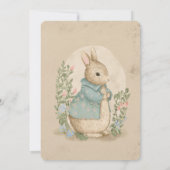 Shabby Chic Spring Rabbit Birthday Kaart (Achterkant)