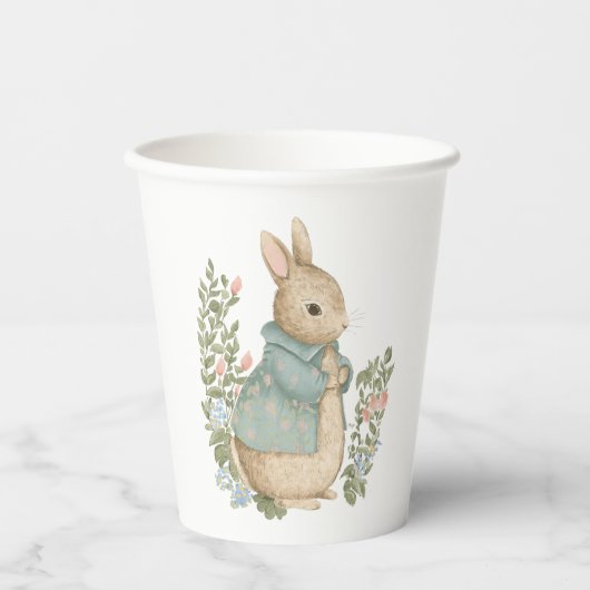 Shabby Chic Spring Rabbit Paper Cups Papieren Bekers (Voorkant)