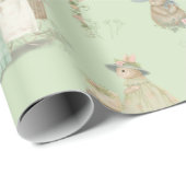 Shabby Chic Spring Rabbit Wrapping Paper Cadeaupapier (Rol Hoek)