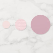 Shabby Chic Stripes, Roze Birthday Table Confetti (Achterkanten)