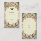 Shabby Chic Tattered Crown Visitekaartje (Voorkant / Achterkant)