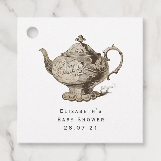  Shabby-Chic Tea Party Bedankjes Labels (Voorkant)