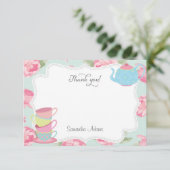 Shabby Chic Tea Party Carte de remerciements (Debout devant)