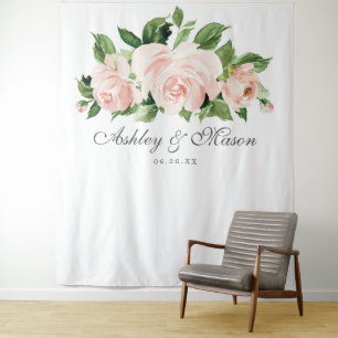 Shabby Chic Trouw Achtergrond Foto Booth Wandkleed