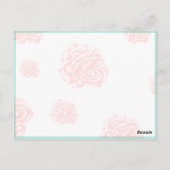 Shabby Chic Trouwtafel Nummer Briefkaart (Achterkant)