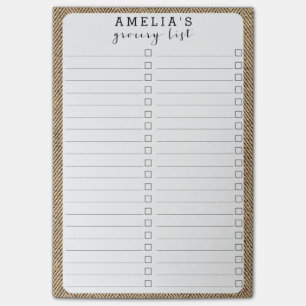 Shabby Chic Tweed Rustic Burlap Texture Post-it® Notes