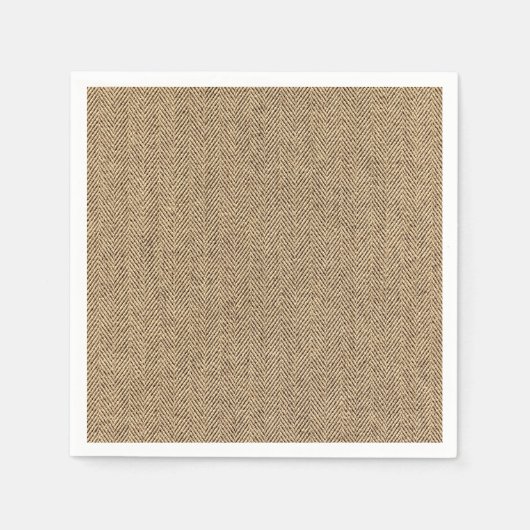 Shabby Chic Tweed Rustic Burlap Texture Servet (Voorkant)